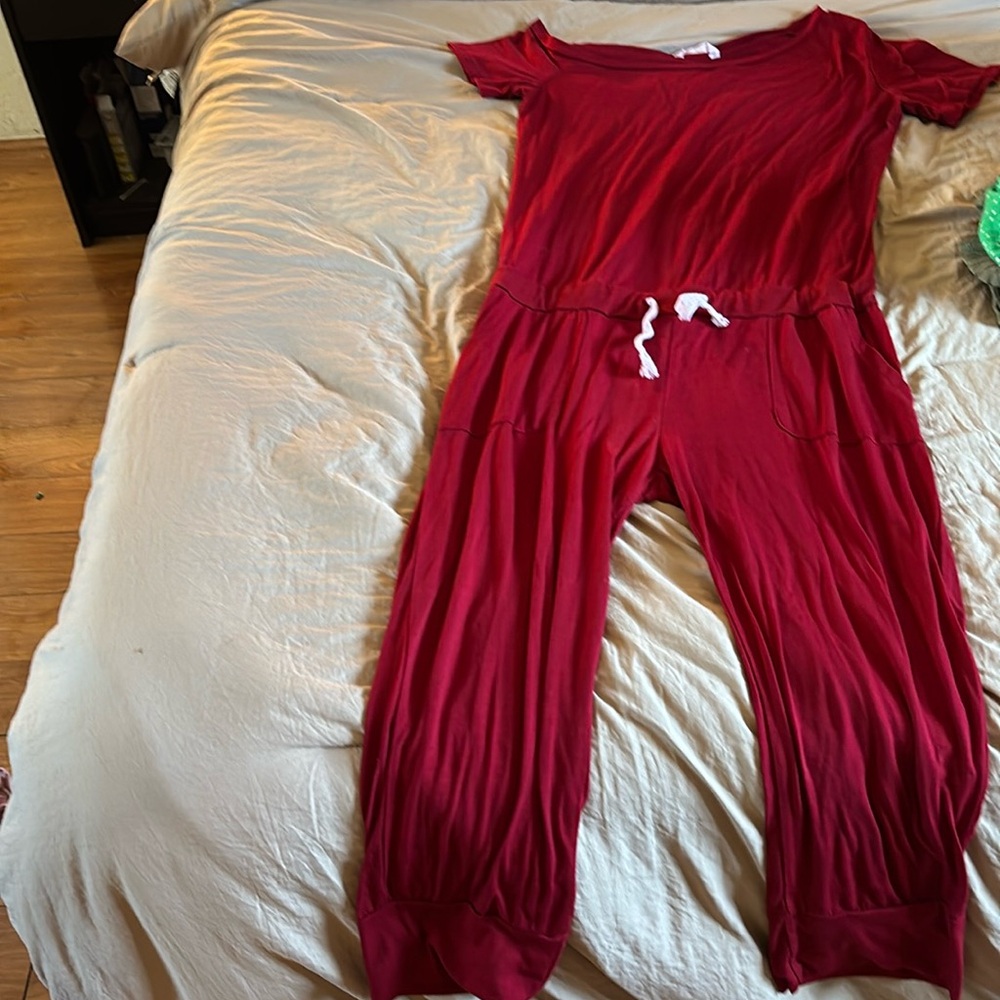 Red jumpsuit